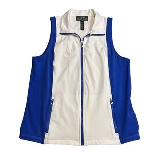 LAUREN RALPH LAUREN Vest L Sleeveless Full‎ Zip Activewear Sporty Classic